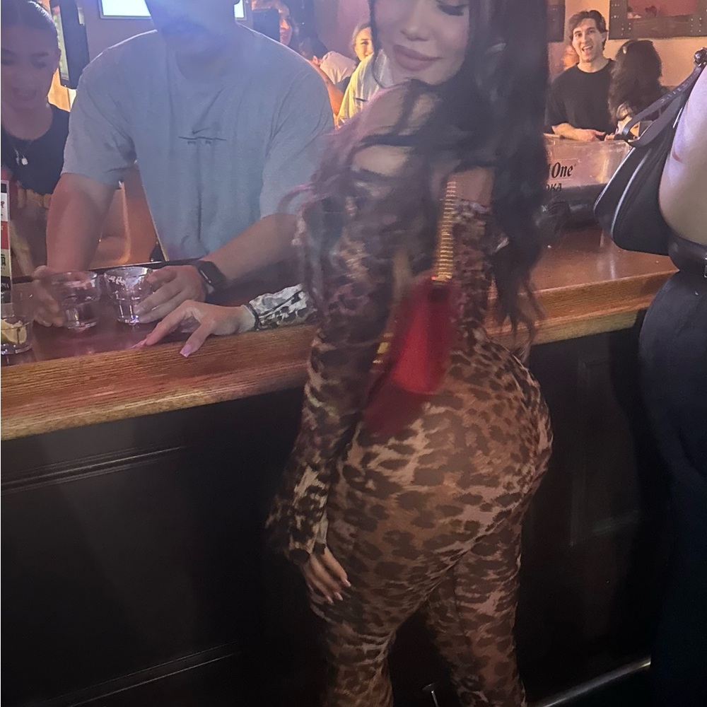 Fashion Nova Leopard Print Jumpsuit - Picture 3 of 4